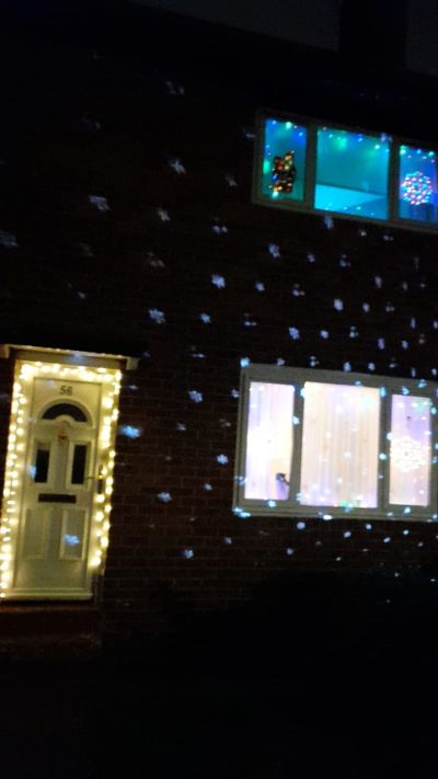 It's beginning to look a lot like Christmas! - snowflake projector
