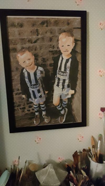 Misty's painting of her Grandsons.

