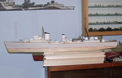  a Destroyer for radio control
built by my own fair hand,but not finished yet
