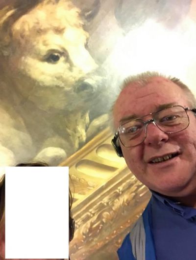 me, showing my brown teeth
taken at the painted hall in Greenwich while taking the tour while conservation is going on
