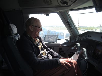 fisherman flying home
