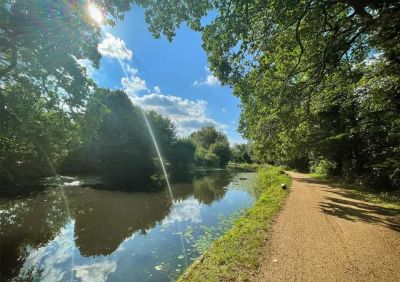 Lovely View Of The Canal On A Walk.
