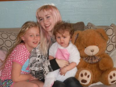 My little Cousin me and Rosie.
