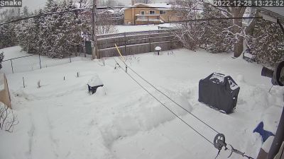 Back yard snow 
